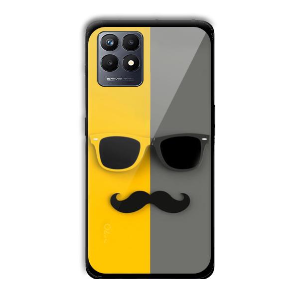 Yellow and Grey Sunglass Customized Printed Glass Back Cover for Realme Narzo 50