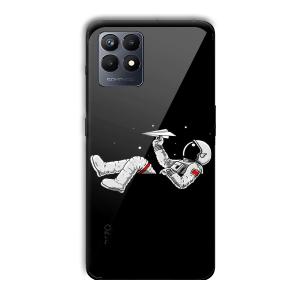 Lazy Astronaut Customized Printed Glass Back Cover for Realme Narzo 50