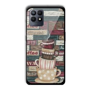 Coffee Design Customized Printed Glass Back Cover for Realme Narzo 50