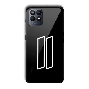 2 Stripes Customized Printed Glass Back Cover for Realme Narzo 50