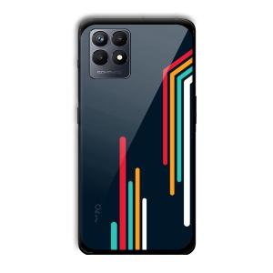 Colorful Stripes Customized Printed Glass Back Cover for Realme Narzo 50