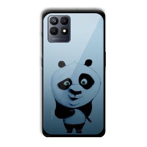 Cute Panda Customized Printed Glass Back Cover for Realme Narzo 50