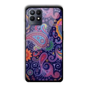 Purple Art Customized Printed Glass Back Cover for Realme Narzo 50
