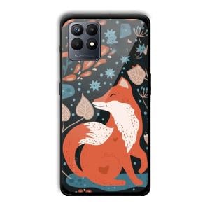 Cute Fox Customized Printed Glass Back Cover for Realme Narzo 50