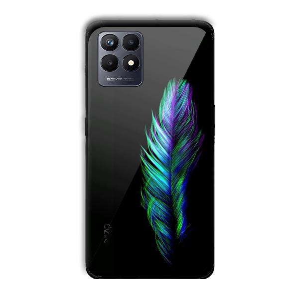Neon Feather Customized Printed Glass Back Cover for Realme Narzo 50