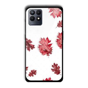 Red Leaves Customized Printed Glass Back Cover for Realme Narzo 50