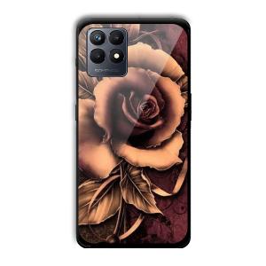 Brown Rose Customized Printed Glass Back Cover for Realme Narzo 50