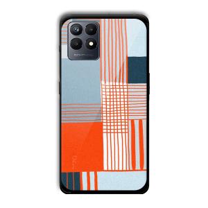 Orange Stripes Customized Printed Glass Back Cover for Realme Narzo 50