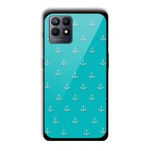 Teal Anchor Customized Printed Glass Back Cover for Realme Narzo 50