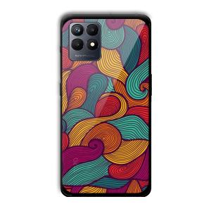 Curved Colors Customized Printed Glass Back Cover for Realme Narzo 50