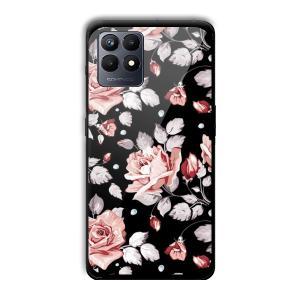 Flowery Design Customized Printed Glass Back Cover for Realme Narzo 50