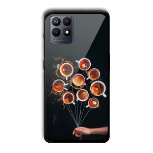 Coffee Cups Customized Printed Glass Back Cover for Realme Narzo 50
