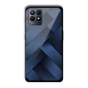 Blue Criss Cross Customized Printed Glass Back Cover for Realme Narzo 50