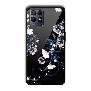 Dark Flowers Customized Printed Glass Back Cover for Realme Narzo 50