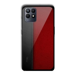 Leather Texture Customized Printed Glass Back Cover for Realme Narzo 50