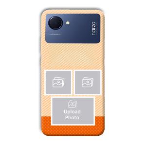 Orange Background Customized Printed Back Cover for Realme Narzo 50i Prime