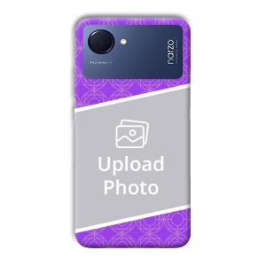 Purple Design Customized Printed Back Cover for Realme Narzo 50i Prime