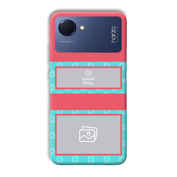Blue Pink Customized Printed Back Cover for Realme Narzo 50i Prime