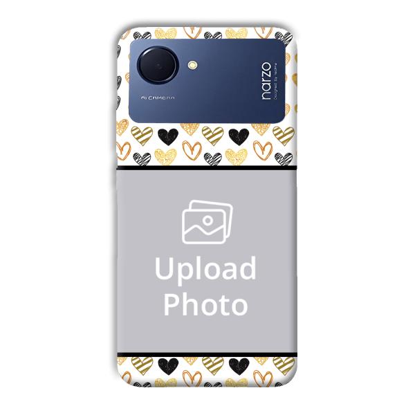 Small Hearts Customized Printed Back Cover for Realme Narzo 50i Prime