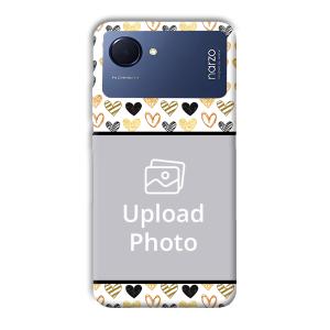 Small Hearts Customized Printed Back Cover for Realme Narzo 50i Prime