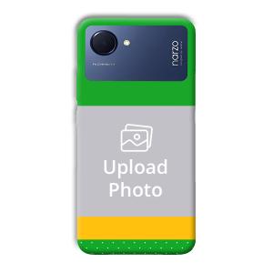 Green Yellow Customized Printed Back Cover for Realme Narzo 50i Prime