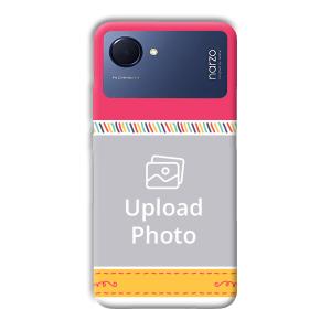 Pink Yellow Customized Printed Back Cover for Realme Narzo 50i Prime