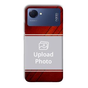 Solid Red Customized Printed Back Cover for Realme Narzo 50i Prime