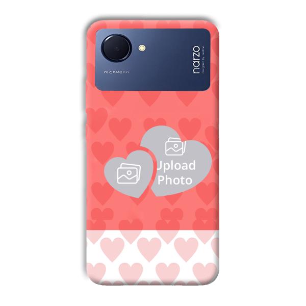 2 Hearts Customized Printed Back Cover for Realme Narzo 50i Prime
