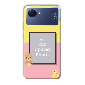 Teddy Bear Baby Design Customized Printed Back Cover for Realme Narzo 50i Prime