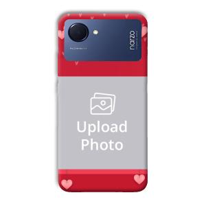 Red Pink  Customized Printed Back Cover for Realme Narzo 50i Prime