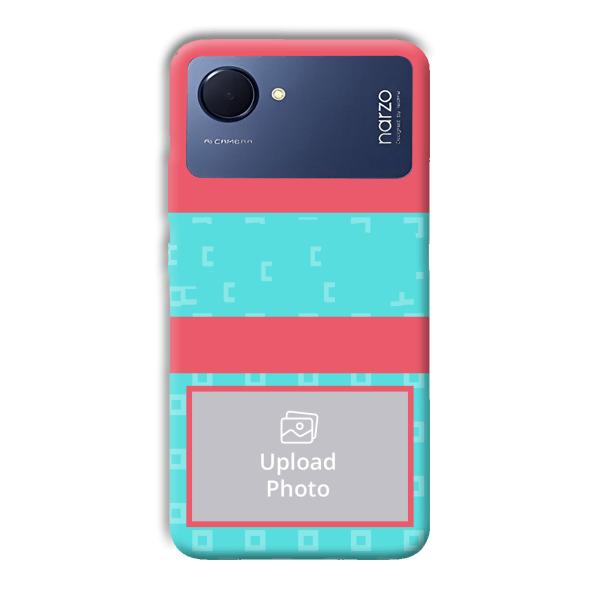 Bluish Pattern Customized Printed Back Cover for Realme Narzo 50i Prime