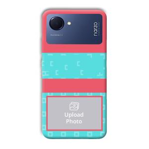 Bluish Pattern Customized Printed Back Cover for Realme Narzo 50i Prime