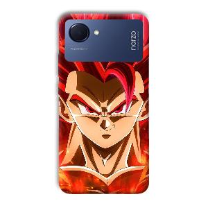 Goku Design Phone Customized Printed Back Cover for Realme Narzo 50i Prime