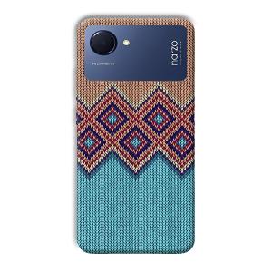 Fabric Design Phone Customized Printed Back Cover for Realme Narzo 50i Prime
