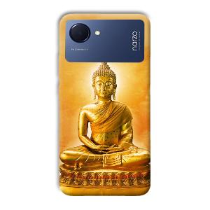 Golden Buddha Phone Customized Printed Back Cover for Realme Narzo 50i Prime