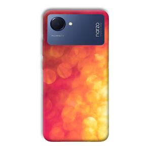 Red Orange Phone Customized Printed Back Cover for Realme Narzo 50i Prime