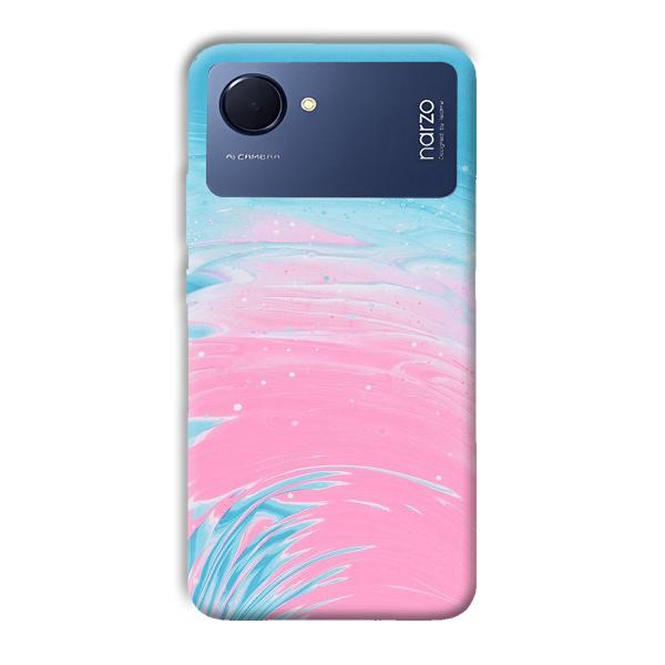Pink Water Phone Customized Printed Back Cover for Realme Narzo 50i Prime