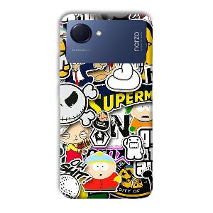 Cartoons Phone Customized Printed Back Cover for Realme Narzo 50i Prime