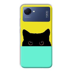 Black Cat Phone Customized Printed Back Cover for Realme Narzo 50i Prime