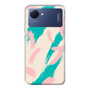 Pinkish Blue Phone Customized Printed Back Cover for Realme Narzo 50i Prime