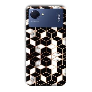 Black Cubes Phone Customized Printed Back Cover for Realme Narzo 50i Prime