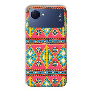 Colorful Rhombus Phone Customized Printed Back Cover for Realme Narzo 50i Prime