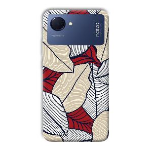 Leafy Pattern Phone Customized Printed Back Cover for Realme Narzo 50i Prime