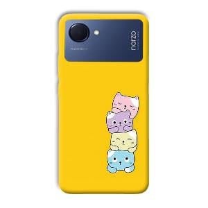 Colorful Kittens Phone Customized Printed Back Cover for Realme Narzo 50i Prime