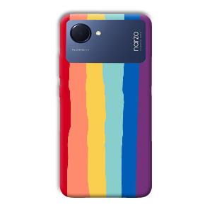 Vertical Paint Phone Customized Printed Back Cover for Realme Narzo 50i Prime