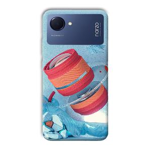 Blue Design Phone Customized Printed Back Cover for Realme Narzo 50i Prime
