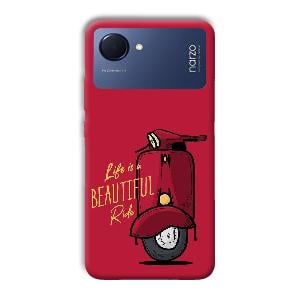 Life is Beautiful  Phone Customized Printed Back Cover for Realme Narzo 50i Prime