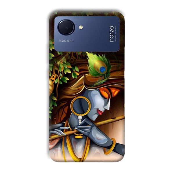Krishna & Flute Phone Customized Printed Back Cover for Realme Narzo 50i Prime