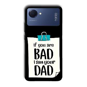 Dad Quote Phone Customized Printed Back Cover for Realme Narzo 50i Prime