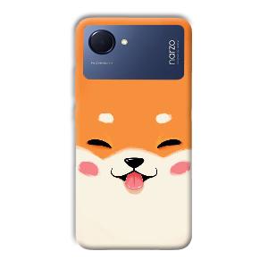 Smiley Cat Phone Customized Printed Back Cover for Realme Narzo 50i Prime